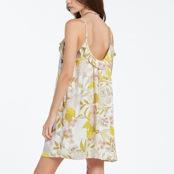 NWT Volcom Happy Clouds Floral Ruffle Sleeveless Mini Dress - Picture 6 of 11